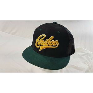 CARIBOO Black Green Beer Cap Trucker Hat Snapback Baseball
